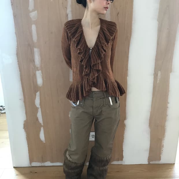 axes femme frill cardigan