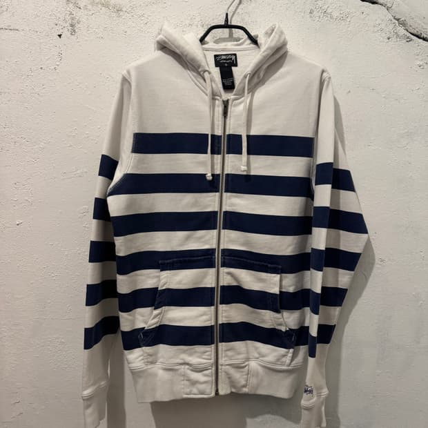 Stussy 스트라이프 후드집업
