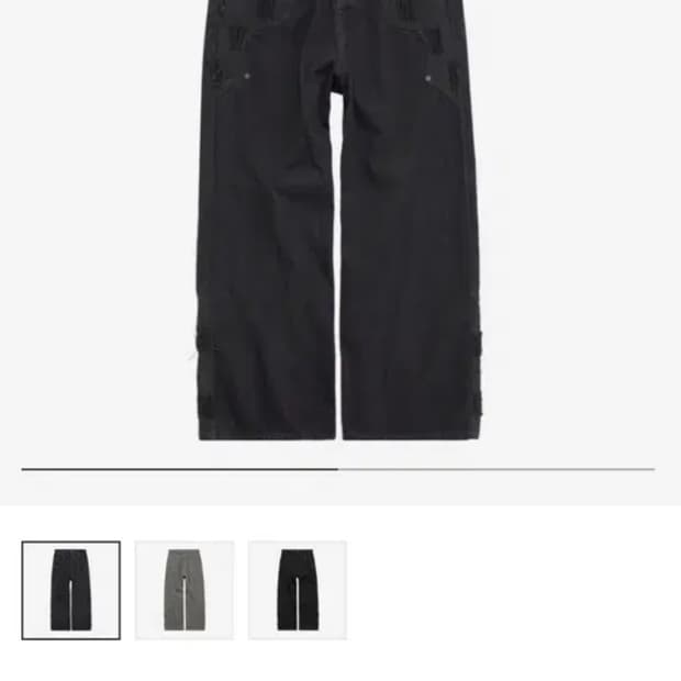 [3] 폴리테루 1011 보로팬츠 블랙데님