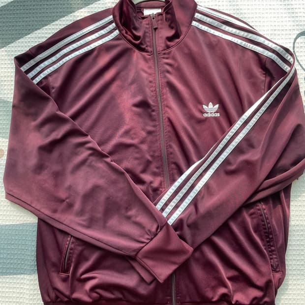 아디다스 파이어버드 트랙탑 마룬 컬러(버건디) XL