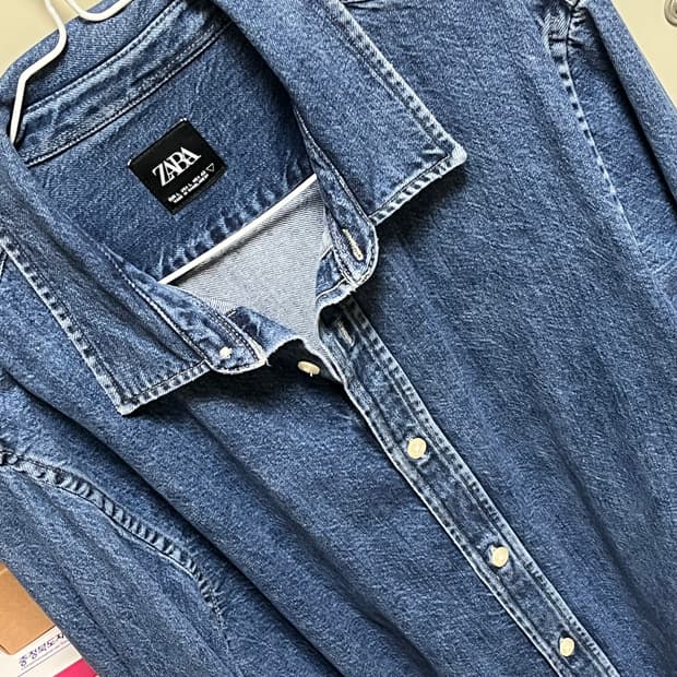 자라 데님셔츠 