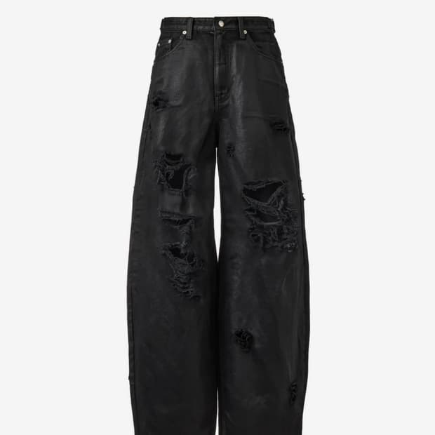 어나더유스 3 레이어드 디스트로이드 진 - 코티드 블랙