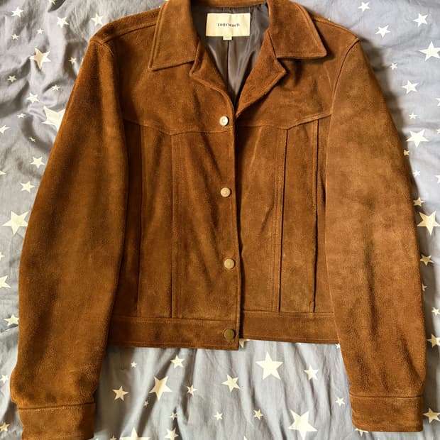 [M] 토니웩 스웨이드 트러커 카멜