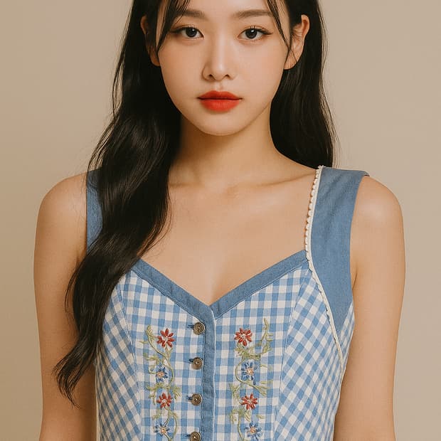 유럽 빈티지 크롭