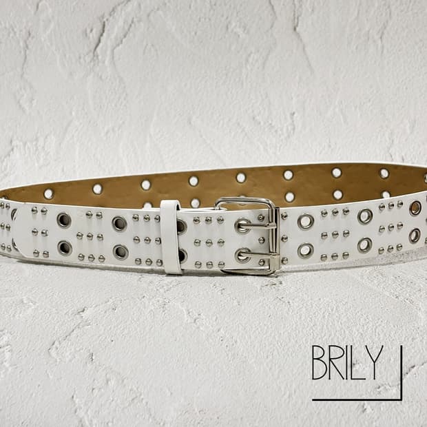 [Unisex] DANY 아일렛 스터드 y2k 가죽 벨트