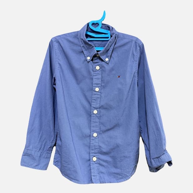 타미힐피거 블루 키즈 셔츠 116 N8003