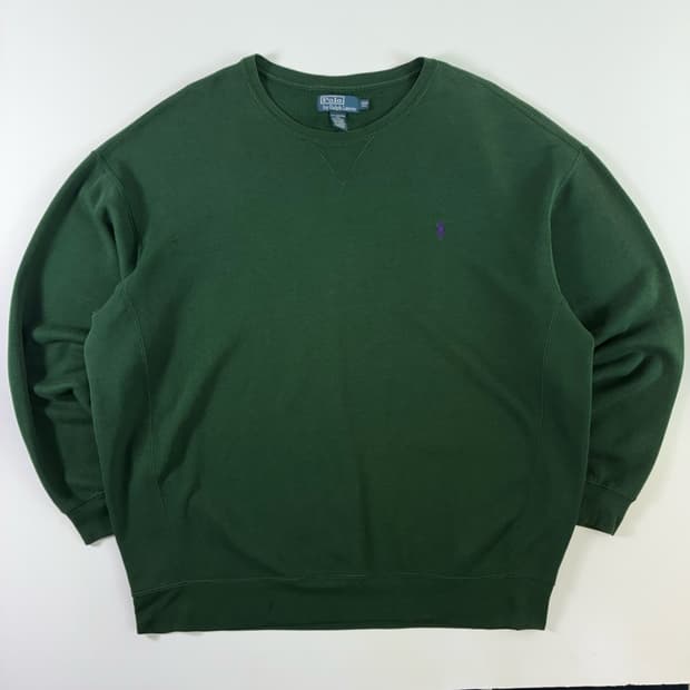 Polo  폴로 랄프로렌 자수 그린 빅 맨투맨 
