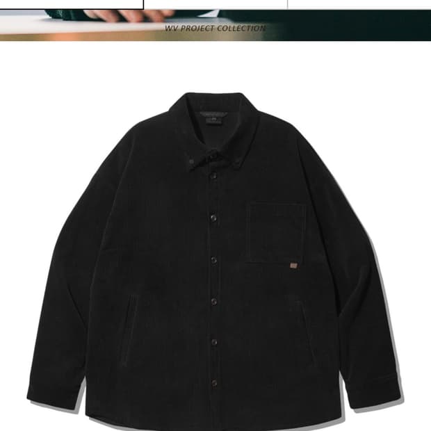WV프로젝트 프레첼 코듀로이 셔츠 블랙 L