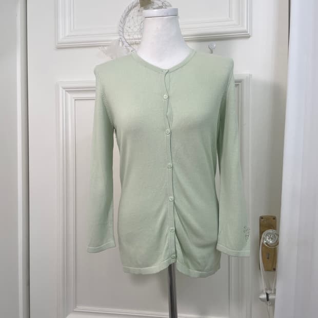 light green sleeve cubic summer cardigan