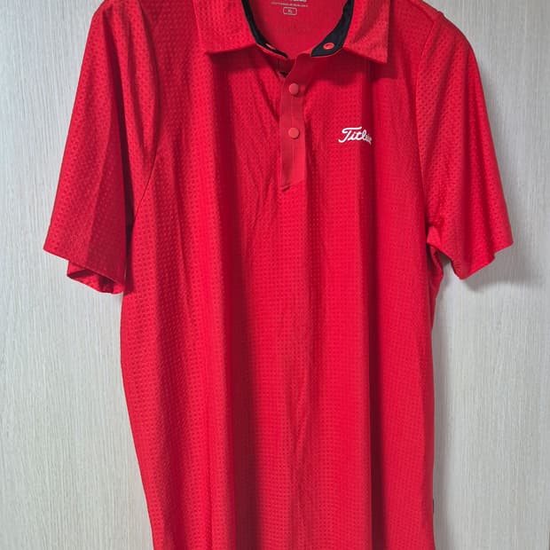 (정품) 타이틀리스트 레드 골프 반팔 카라티 XL