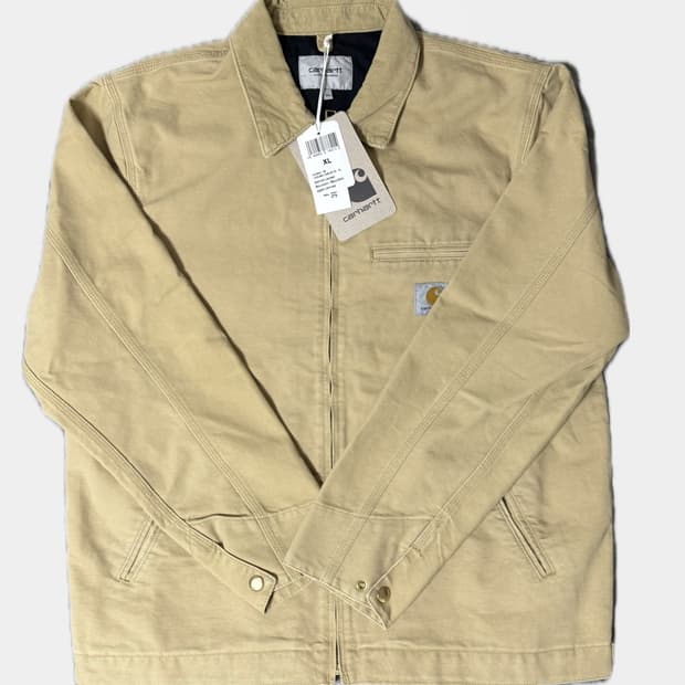 칼하트 WIP 디트로이트 자켓 버번 에이지드 캔버스