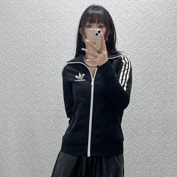 아디다스 유로파 빈티지 Y2K 딱붙핏 져지 집업 95 C13522