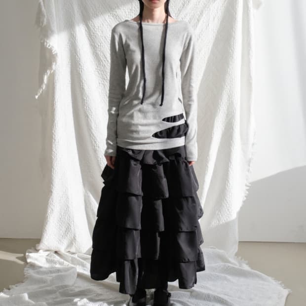 피키소사이어티 홀 레이어드 티