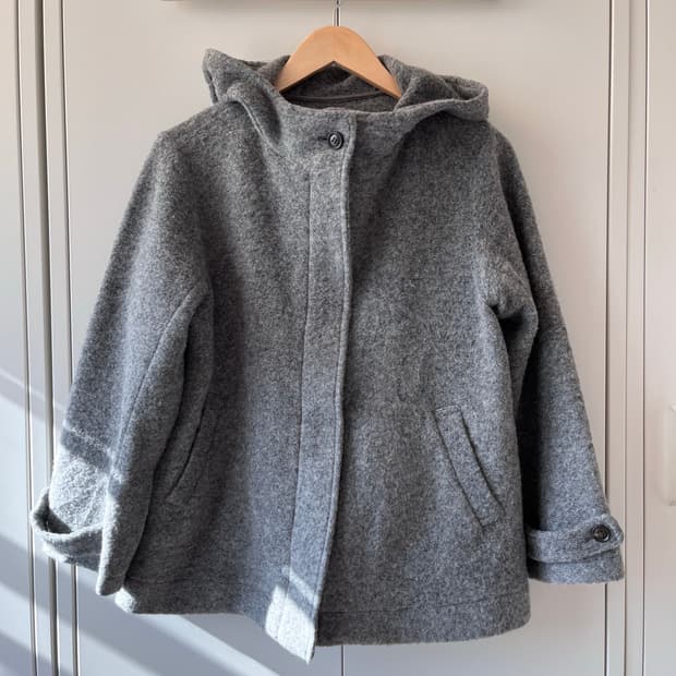 Sm2 사만사모스 하이넥 울 후드 숏코트