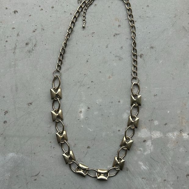 빈티지 골드 스퀘어체인 목걸이