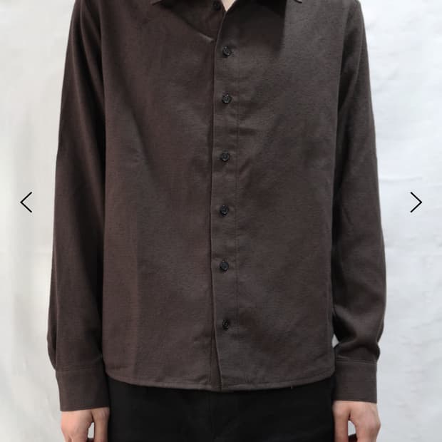 1) les semi tailored shirt brown