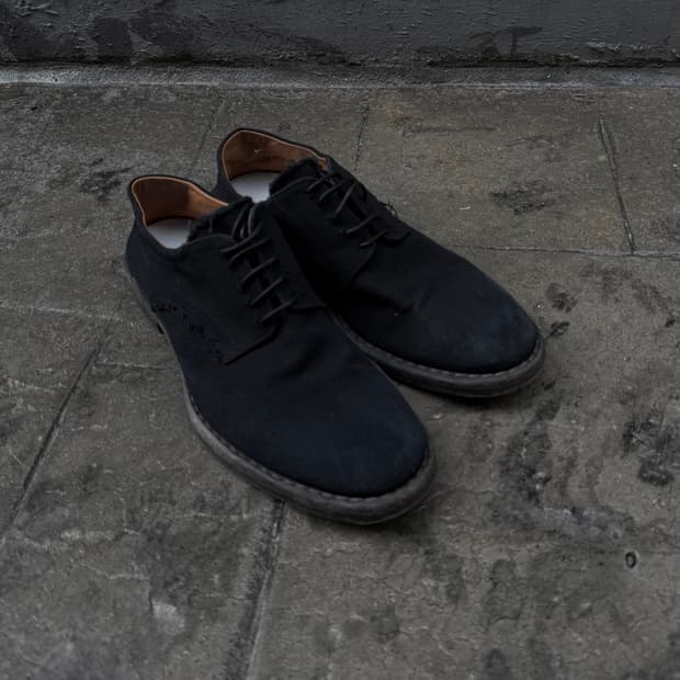 마르지엘라 빈티지 캔버스 누벅 더비슈즈