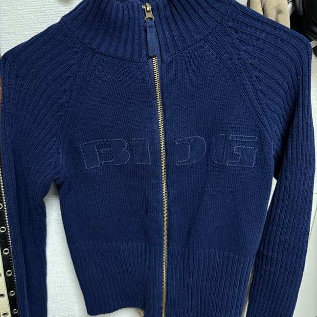 BDG 네이비 니트집업