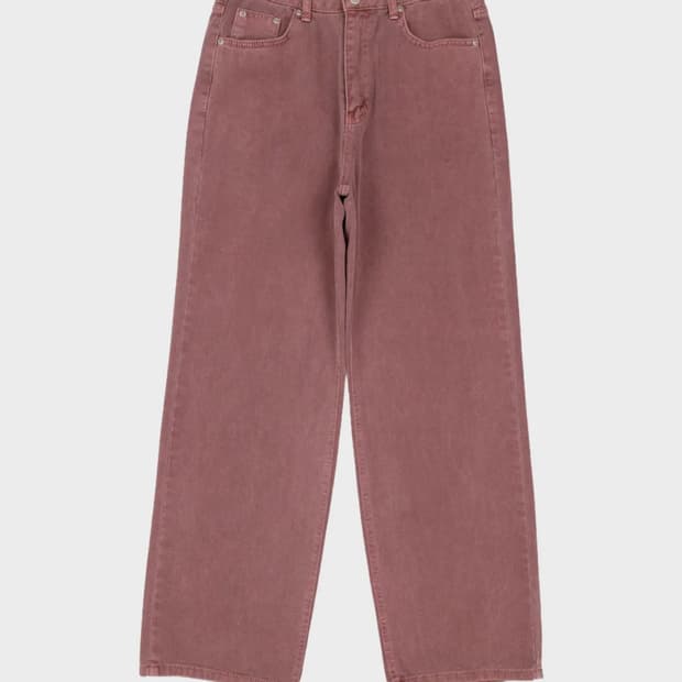 인템포무드 어글리 다잉 컬러 데님(버건디)