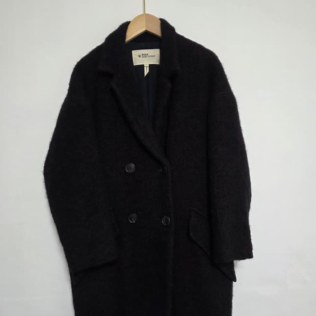 이자벨 마랑 에뚜왈 다크 헤링본 울·알파카 루즈핏 코트 0