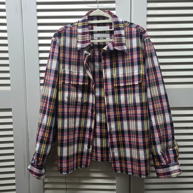 MSGM 체크 패턴 셔츠