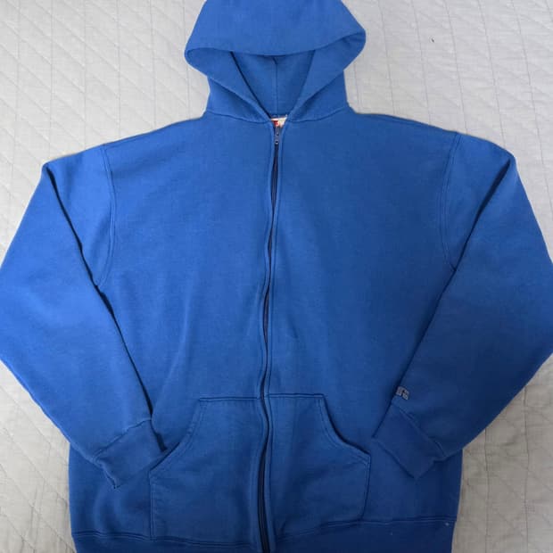 [XL] 70-80s 러셀 애슬레틱 트루빈티지 후드집업 페이드 블루