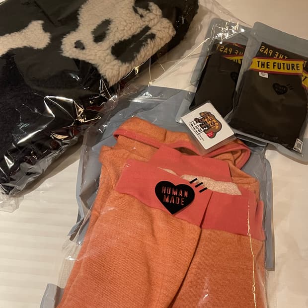 [L] 휴먼메이드 숄 칼라 스웨트셔츠 핑크