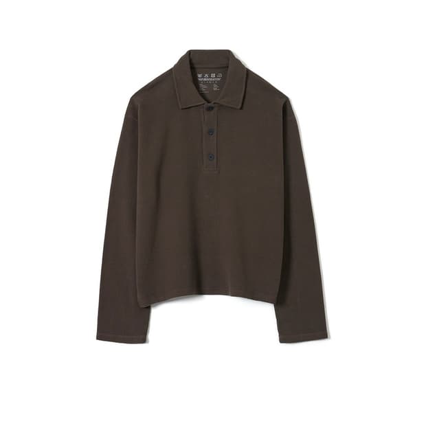 mfpen 24fw boucle knit polo shirt