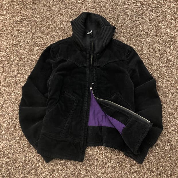 아르마니 익스체인지 투웨이 집업 하이넥 자켓