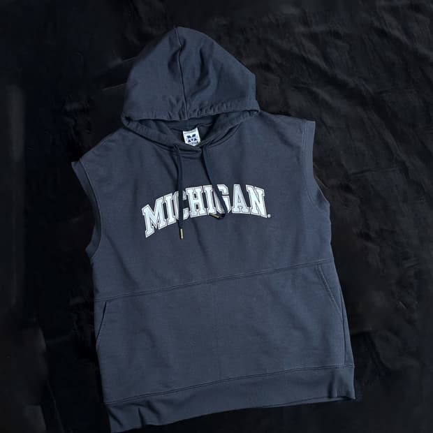 일본빈티지 MICHIGAN 반팔 후드티