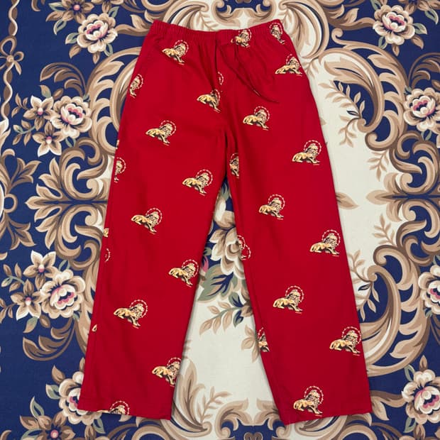 (L)위켄더스 WKNDRS 킹 사자 코튼 팬츠(레드)