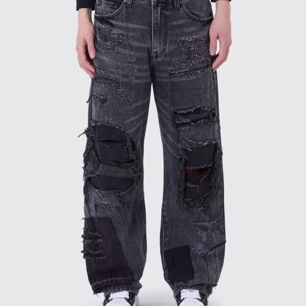 Patched jeans_Black/30