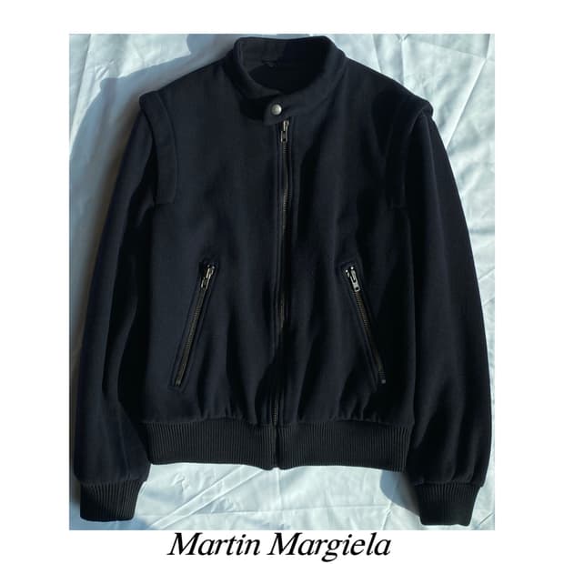 마틴 마르지엘라 08fw 아카이브 헤비 울 5zip 봄버 자켓 아티저널