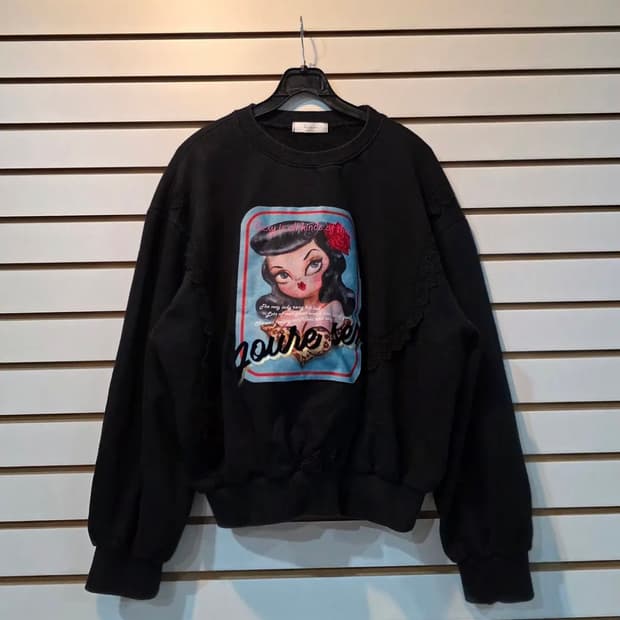 (여성) 레이스 포인트 맨투맨