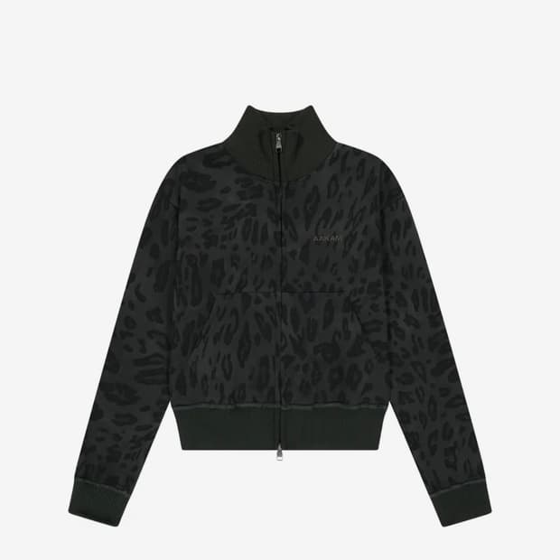 Leopard Logo Track Jacket (Black)