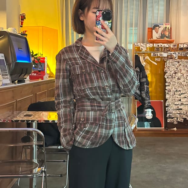 (착샷o) Kapital 캐피탈 체크 자켓