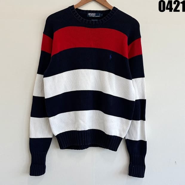 Polo by Ralph Lauren 스트라이프 코튼 니트 S 0421