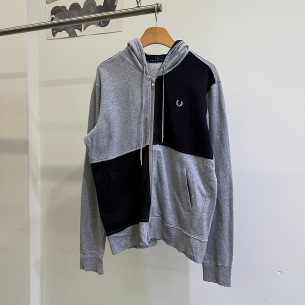 FRED PERRY 컬러블록 후드 집업