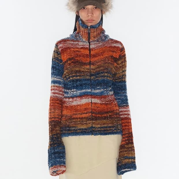 Open yy 니트 집업