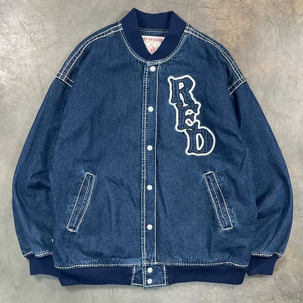 트루 릴리전 코드레드 인디고 스티치 데님자켓