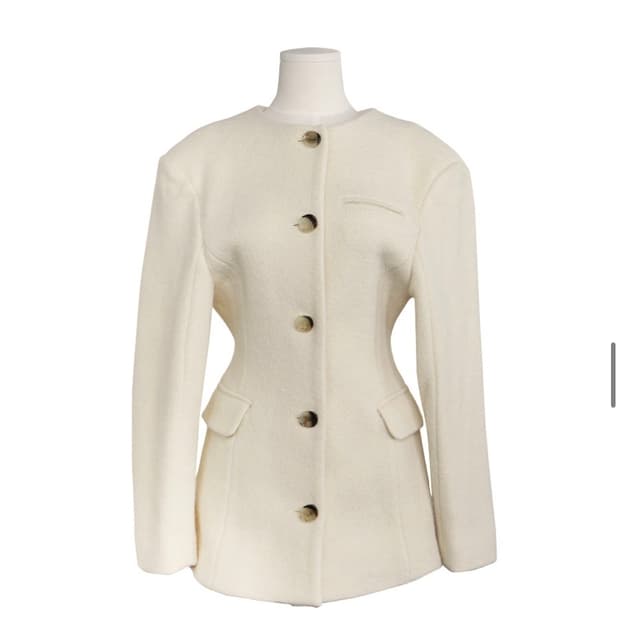 프레클 no collar alpaca jacket