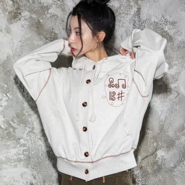 루나키후 WXJ021 클레프 스웻 후드 자켓 집업