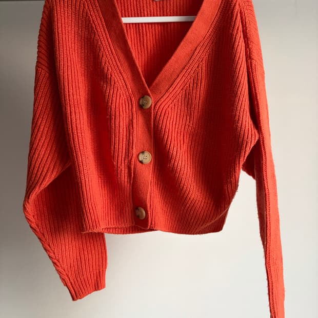 자라 리브드 가디건 s 