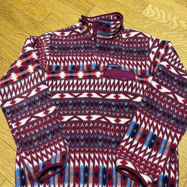 파타고니아 신칠라 아즈텍 패턴 플리스 후리스 우먼 m