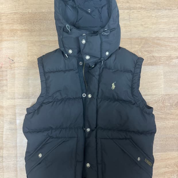 폴로 랄프로렌 후드 패딩 조끼 s