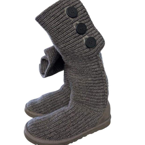 어그 ugg 카디 니트 부츠 그레이 eu39