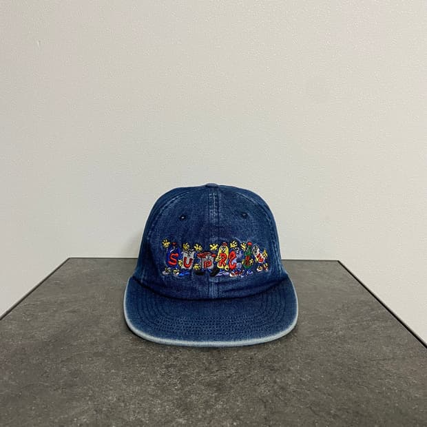 (OS) 슈프림 6패널 볼캡 모자 프렌즈 워시드 데님