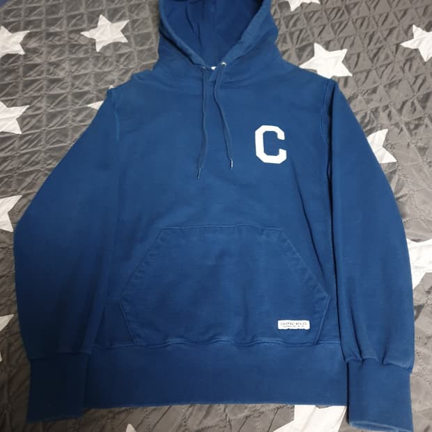 커버낫 혜비 코튼 C로고 자수 후드티 다크블루 (M)