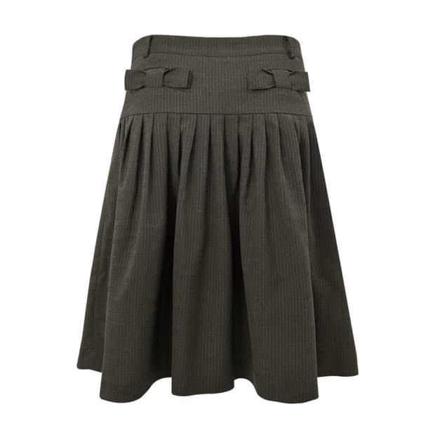 체메씨 Bow tuck midi skrit 브라운 