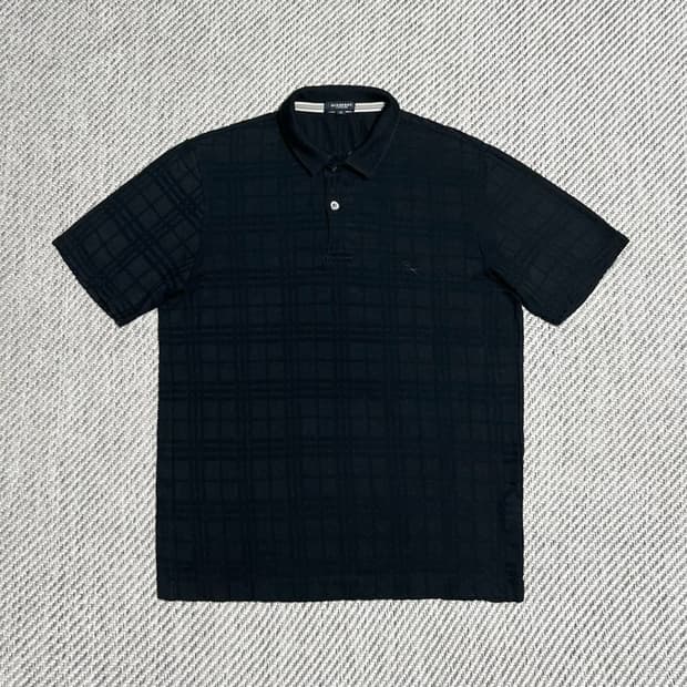 [M] Burberry 버버리 올블랙 반팔 카라티